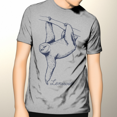 Leniwiec - koszulka męska